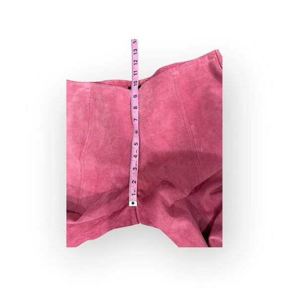 NWT Yansi Fugel Chic Pink Washable Pig Suede Trousers *Festival *Boho - Picture 6 of 9